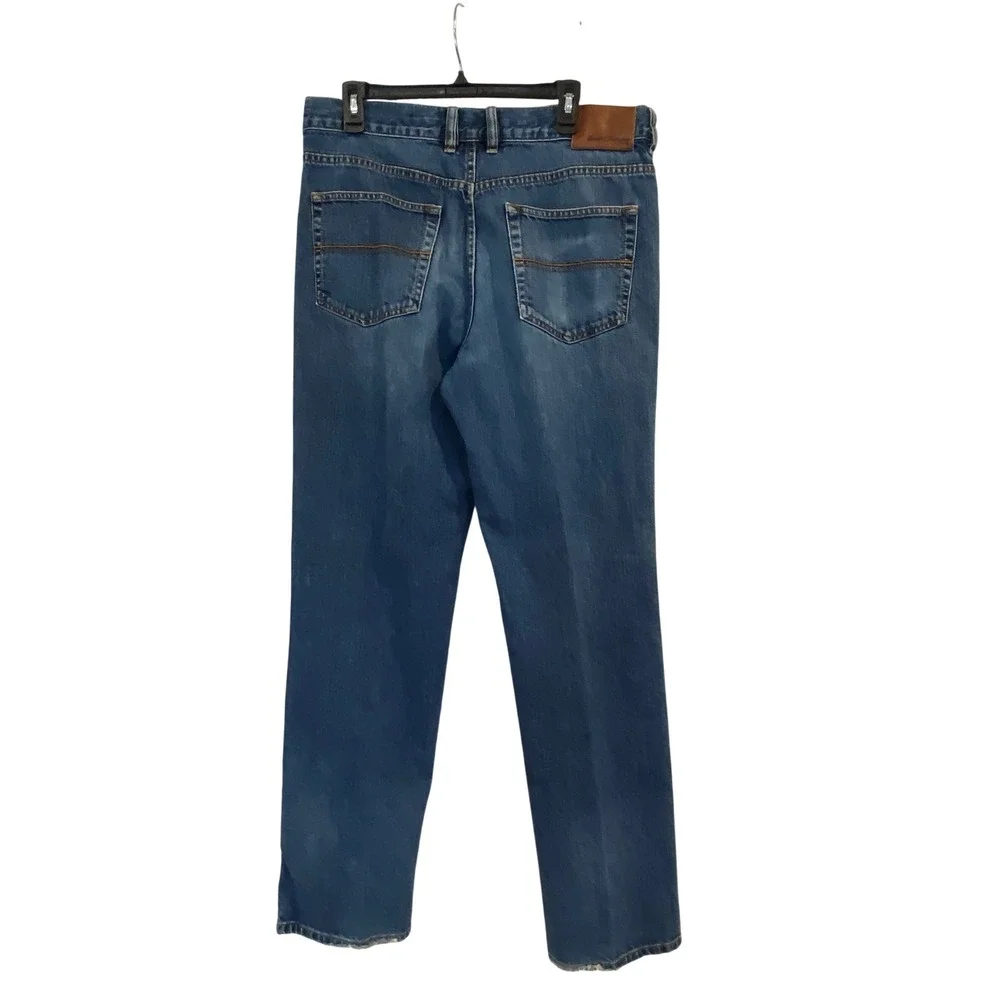Tommy Bahama Classic Fit‎ Mens Jeans Medium Wash Denim Distressed Hem 35x34